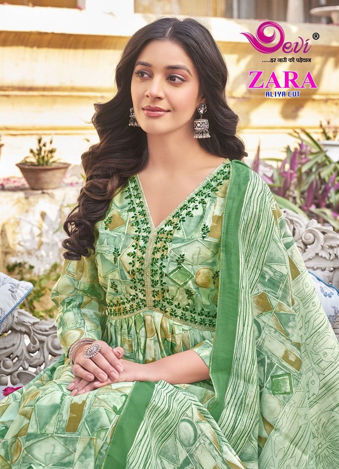 Zara Vol 1 By Devi Muslin Cotton Printed Kurti With Bottom Dupatta Wholesalers In Delhi